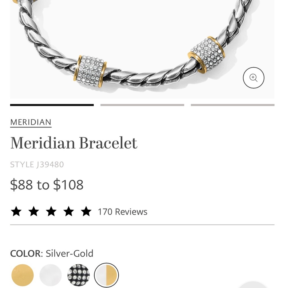 BRIGHTON Meridian Set-silver/gold tone
16” necklace with 7 1/2“ bracelet - Picture 6 of 6